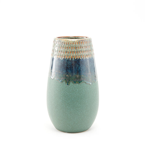 Batch #35, Tall Rounded Hand Glazed Vase