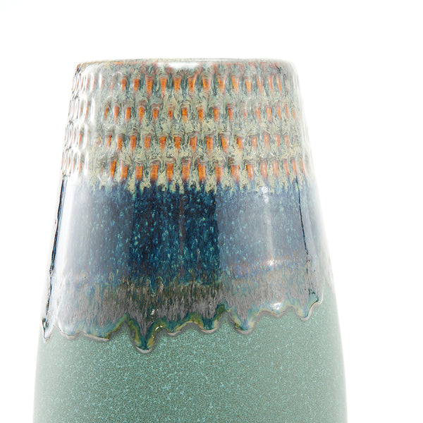 Batch #35, Tall Rounded Hand Glazed Vase