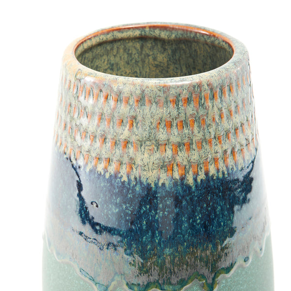 Batch #35, Tall Rounded Hand Glazed Vase