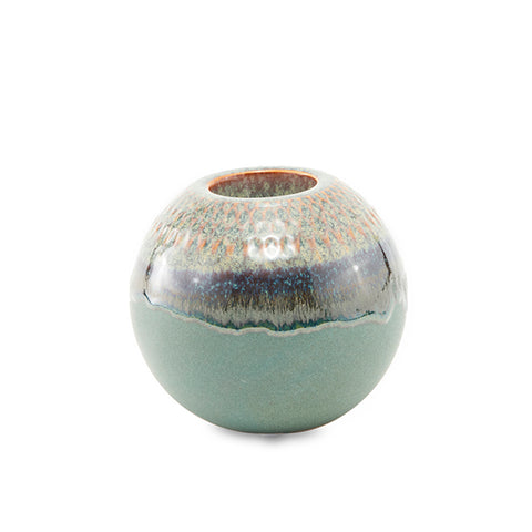 Batch #122, Round Hand Glazed Candle Holder Set