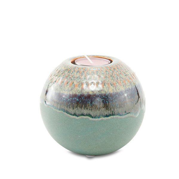 Batch #122, Round Hand Glazed Candle Holder Set