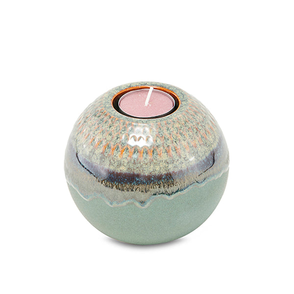 Batch #122, Round Hand Glazed Candle Holder Set